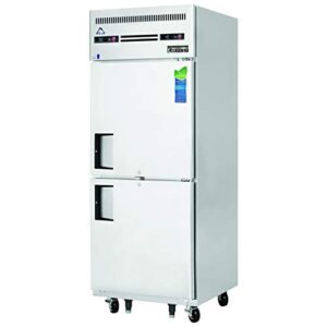 everest refrigeration esrfh2 29-1/4' two half-door upright reach-in dual temp refrigerator/freezer combo, nsf