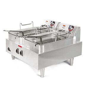 star 530tf electric fryer, twin pot, 30 lb.