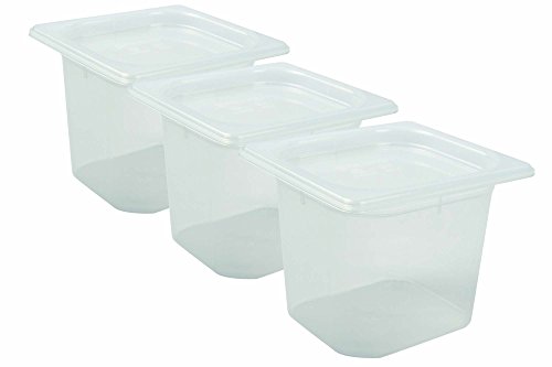 San Jamar MP16 Mod Pan, Food Pan with Lid, 2 quart, (Pack of 12)