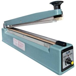 jorestech 16"/400mm manual impulse bag sealer with cutter heavy duty housing and copper transformer with repair kit 110 volt (mms-400c)