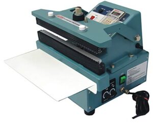 american international electric aie-300ca automatic table top constant heat bench sealer; 12" max seal length, 5/8" seal width, foot switch included for manual operation