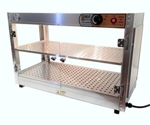 heatmax commercial countertop food warmer display case with water tray 30x15x20