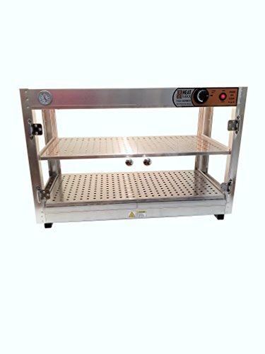 HeatMax Commercial Countertop Food Warmer Display Case With Water Tray 30x15x20