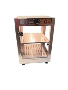 commercial 110v countertop food warmer display case w/ water tray 14x14x20 -- made in usa with service and support