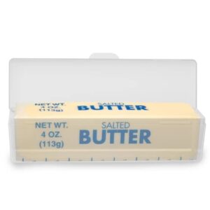 butter tray for refrigerator - stay fresh clear plastic box for butter with lid, dishwasher safe, bpa free. perfect butter dish container for your pantry, counter, or refrigerator