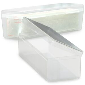 Butter Tray for Refrigerator - Stay Fresh Clear Plastic Box for Butter with lid, Dishwasher Safe, BPA Free. Perfect Butter Dish Container for your Pantry, Counter, or Refrigerator