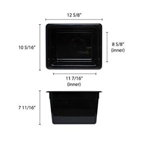 Thunder Group Half Size 8" DEEP Polycarbonate Food PAN, Black