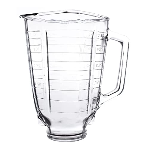 Univen 5 Cup Glass Square Top Blender Jar fits Oster & Osterizer Blenders