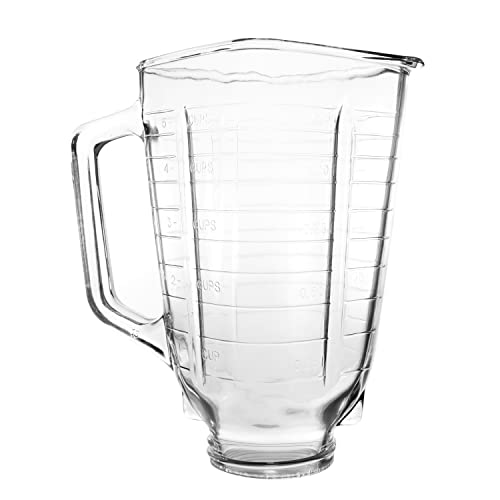 Univen 5 Cup Glass Square Top Blender Jar fits Oster & Osterizer Blenders