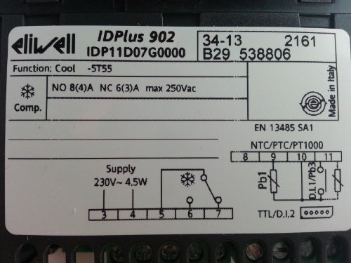 eliwell IDPlus 902 FOR NTC/PTC / PT1000 8A 230Vac