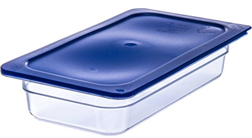 Carlisle FoodService Products Plastic Food Pan 1/3 Size 2.5 Inches Deep Clear