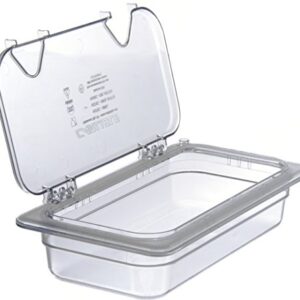 Carlisle FoodService Products Plastic Food Pan 1/3 Size 2.5 Inches Deep Clear