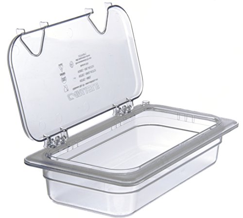 Carlisle FoodService Products Plastic Food Pan 1/3 Size 2.5 Inches Deep Clear