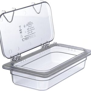 Carlisle FoodService Products Plastic Food Pan 1/3 Size 2.5 Inches Deep Clear