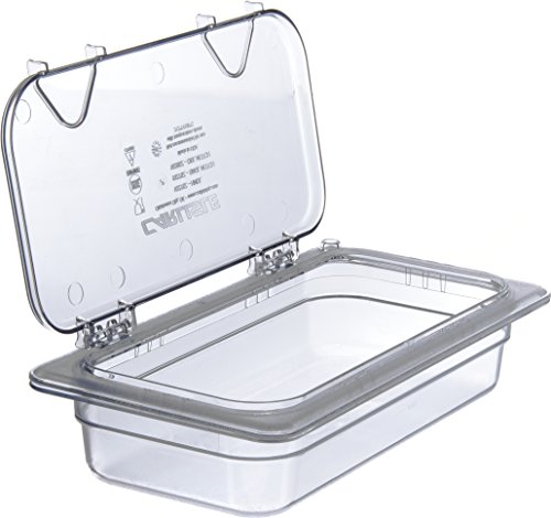 Carlisle FoodService Products Plastic Food Pan 1/3 Size 2.5 Inches Deep Clear