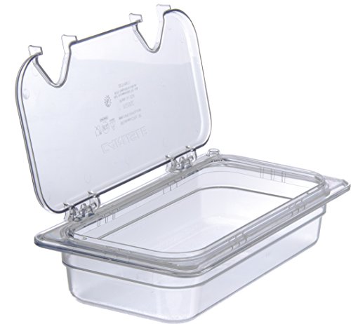 Carlisle FoodService Products Plastic Food Pan 1/3 Size 2.5 Inches Deep Clear