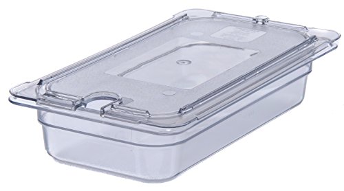 Carlisle FoodService Products Plastic Food Pan 1/3 Size 2.5 Inches Deep Clear