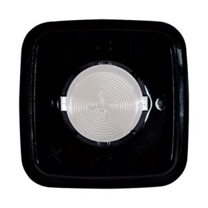 univen blender jar lid and center fill cap compatible with oster & osterizer blenders black square