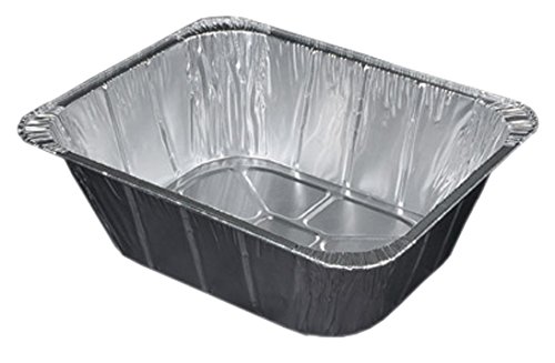 Durable Packaging Aluminum Steam Table Pans, Half-Size Extra Deep-195 Oz, 4.19" Deep, 10.31 X 12.69, 100/carton