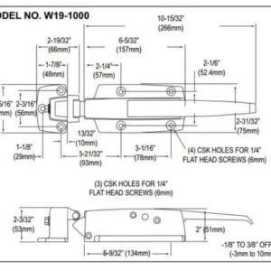 1/8 to 3/8" Offset Polished Chrome Heavy Duty Walk-in Cooler Door Safety Latch with Cylinder Lock and Strike