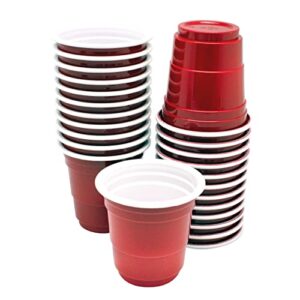 red jr. mini red solo shot glasses, mini shooters for jello shots: 24 pack