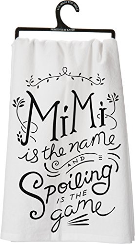 Primitives by Kathy LOL Made You Smile Dish Towel, Mimi is The Name 28-Inch by 28-Inch