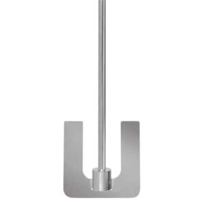 caframo u-shaped mixing paddle; 4" x 4" blade, 36"l shaft, stainless steel