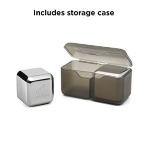 Rabbit Whiskey and Beverage Jumbo Chilling Stones Set, Chrome