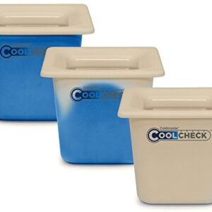 Carlisle FoodService Products CM1100C1402 Coldmaster CoolCheck 6" Deep Full-Size Insulated Cold Food Pan, 15 Quart, Color Changing, White/Blue