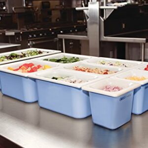 Carlisle FoodService Products CM1100C1402 Coldmaster CoolCheck 6" Deep Full-Size Insulated Cold Food Pan, 15 Quart, Color Changing, White/Blue