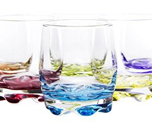 Red Co. Vibrant Splash Water/Beverage Glasses, 9.75 Ounce (6)
