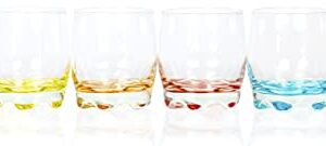 Red Co. Vibrant Splash Water/Beverage Glasses, 9.75 Ounce (6)