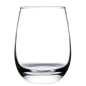 libbey stemless 15 oz all purpose wine glass #231, set of 6 w/ fdl party picks
