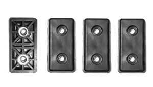 4 small rectangular rubber feet bumpers - .344 h x 1.768 l x .885 w - made in usa