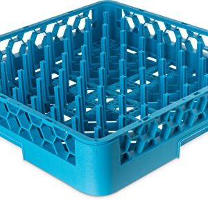 Carlisle FoodService Products OptiClean Peg Dish Rack for Commercial Washing Machines, Tall Peg Plate Rack, Blue (Pack of 6)