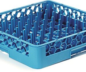 Carlisle FoodService Products OptiClean Peg Dish Rack for Commercial Washing Machines, Tall Peg Plate Rack, Blue (Pack of 6)