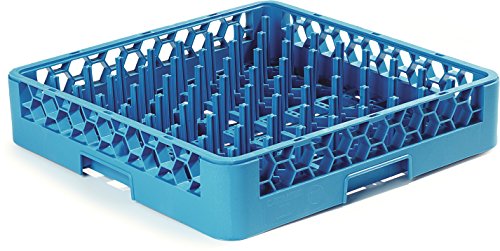 Carlisle FoodService Products OptiClean Peg Dish Rack for Commercial Washing Machines, Tall Peg Plate Rack, Blue (Pack of 6)