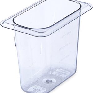 Carlisle FoodService Products 3068807 Plastic Food Pan, 1/9 Size, 6 Inches Deep, Clear