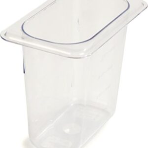 Carlisle FoodService Products 3068807 Plastic Food Pan, 1/9 Size, 6 Inches Deep, Clear