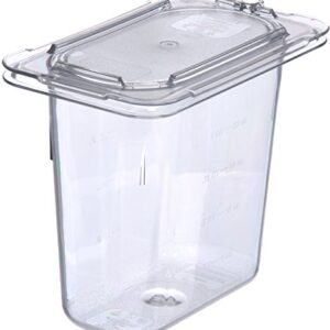 Carlisle FoodService Products 3068807 Plastic Food Pan, 1/9 Size, 6 Inches Deep, Clear