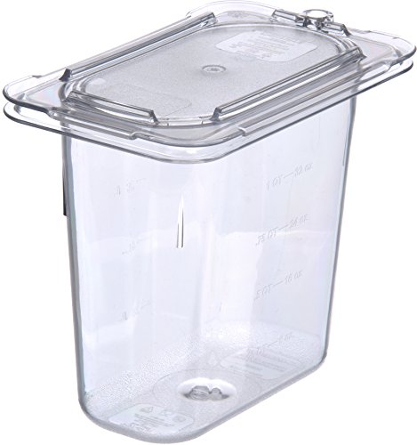 Carlisle FoodService Products 3068807 Plastic Food Pan, 1/9 Size, 6 Inches Deep, Clear