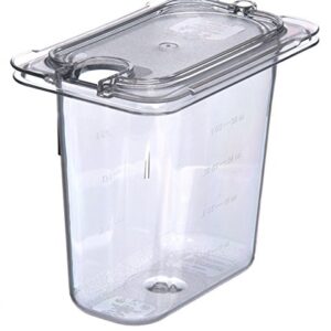 Carlisle FoodService Products 3068807 Plastic Food Pan, 1/9 Size, 6 Inches Deep, Clear