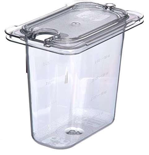 Carlisle FoodService Products 3068807 Plastic Food Pan, 1/9 Size, 6 Inches Deep, Clear