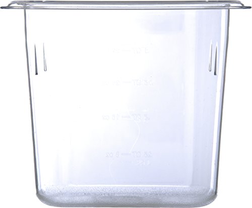 Carlisle FoodService Products 3068807 Plastic Food Pan, 1/9 Size, 6 Inches Deep, Clear