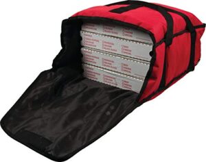 carlisle foodservice products pb17 commercial insulated pizza/food delivery bag, 5" h x 16.5" w x 17" d, red