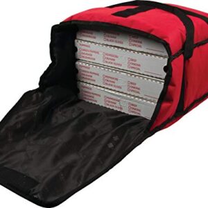 Carlisle FoodService Products PB17 Commercial Insulated Pizza/Food Delivery Bag, 5" H x 16.5" W x 17" D, Red