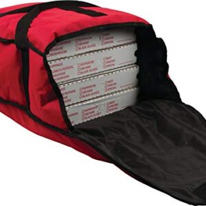 Carlisle FoodService Products PB17 Commercial Insulated Pizza/Food Delivery Bag, 5" H x 16.5" W x 17" D, Red