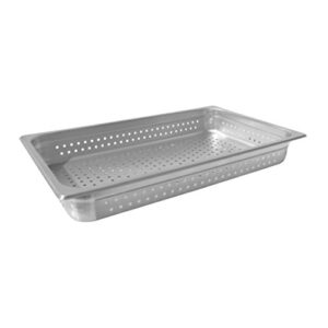 chef's supreme - 2.5" full size stainless perforated steam table pan, each