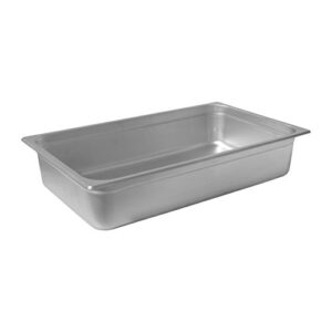 chef's supreme 4" deep full size stainless steam table pan, each… (4" deep)