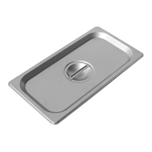 chef's supreme - third size solid stainless steam table cover, each